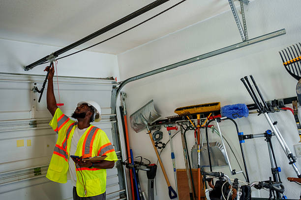Professional Garage Door Panel Replacement technician working in Greeley County County, KS